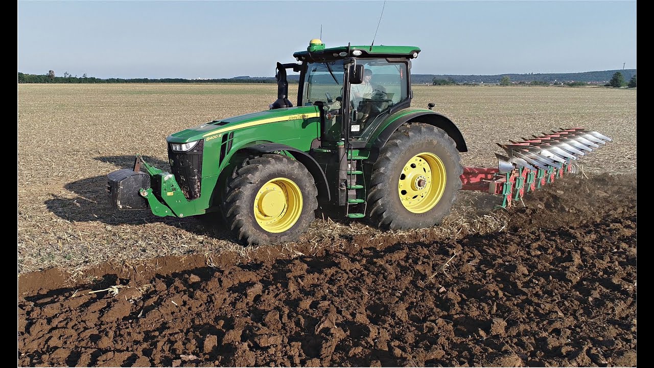 John Deere 8400r + Kverneland Lo100 7 furrow Onland Plough
