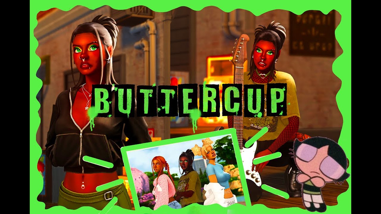 making buttercup from powerpuff girls (I cant have a kid feeling?) | Sims 4 Collab CAS + CC Download