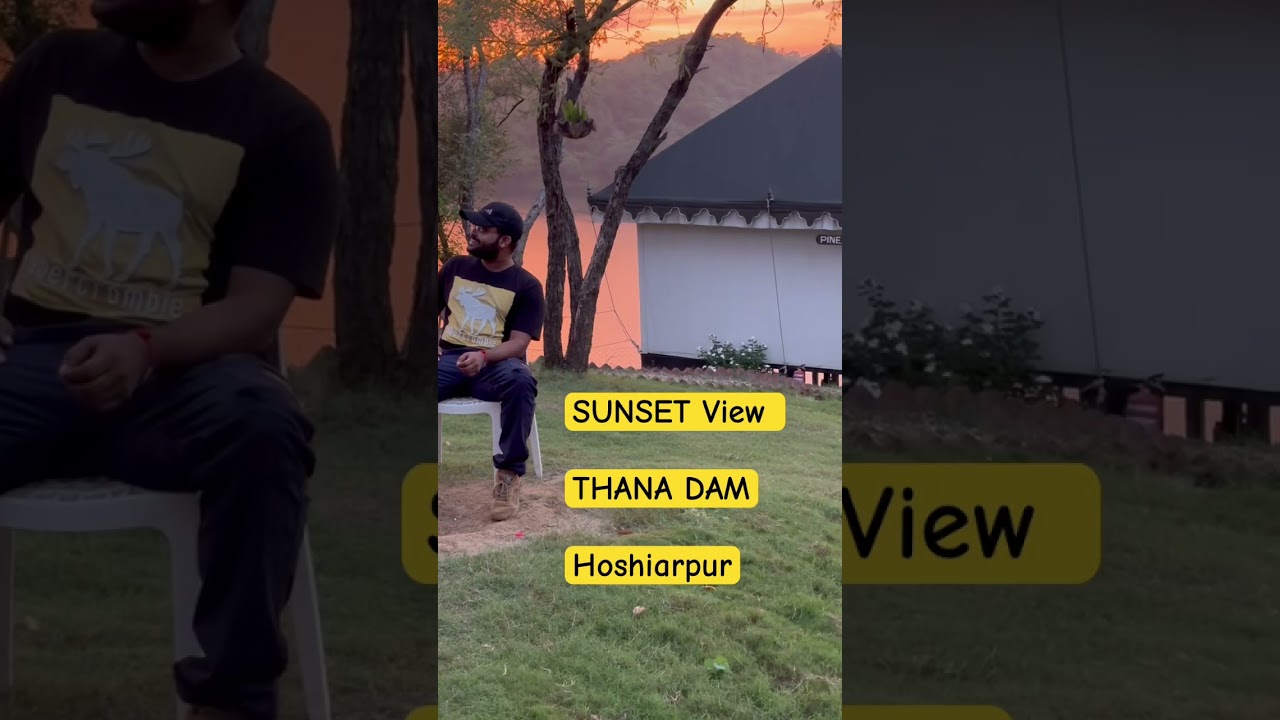 Sunset view Thana Dam Hoshiarpur #thanadam #hoshiarpur #kukanet #travel #ytshorts #shorts #viral