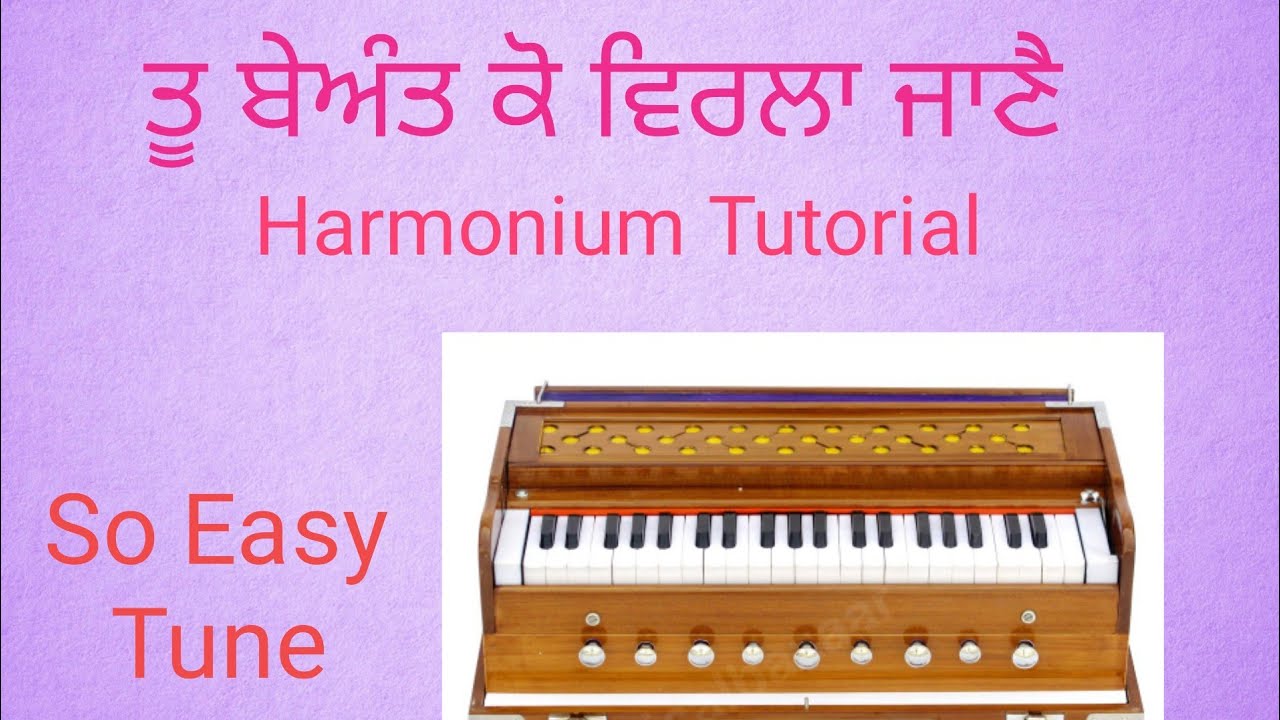 ਤੂ ਬੇਅੰਤ ਕੋ ਵਿਰਲਾ ਜਾਣੈ।Tu Beant ko Virla jane। Harmonium Tutorial। So Easy Tune। Learn Shabad kirtan