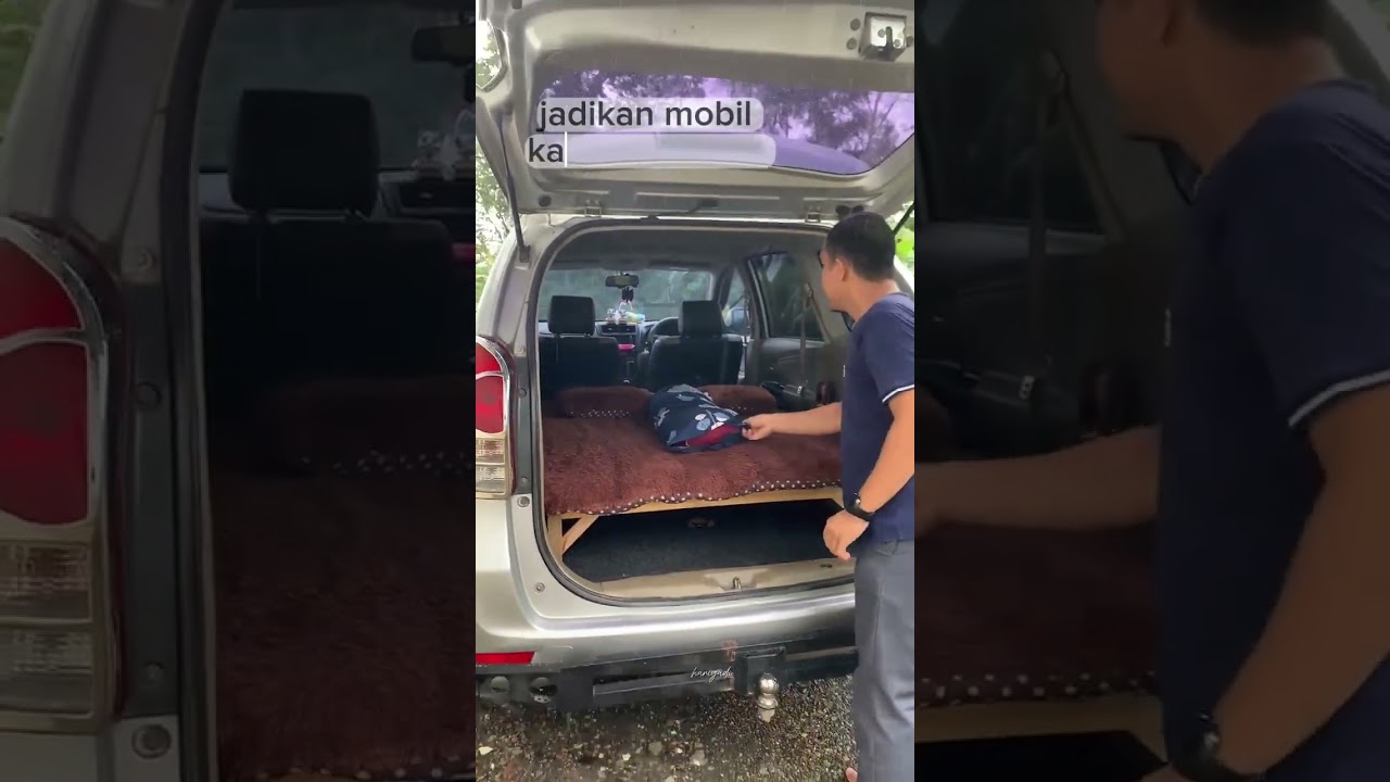 Avanza campervan, kamar berjalan kami . #campervan #roadtrip #fyp