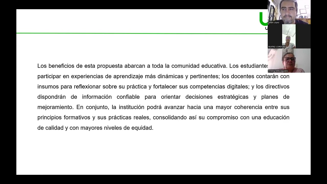 Video evaluación institucional (Exposición No 2)