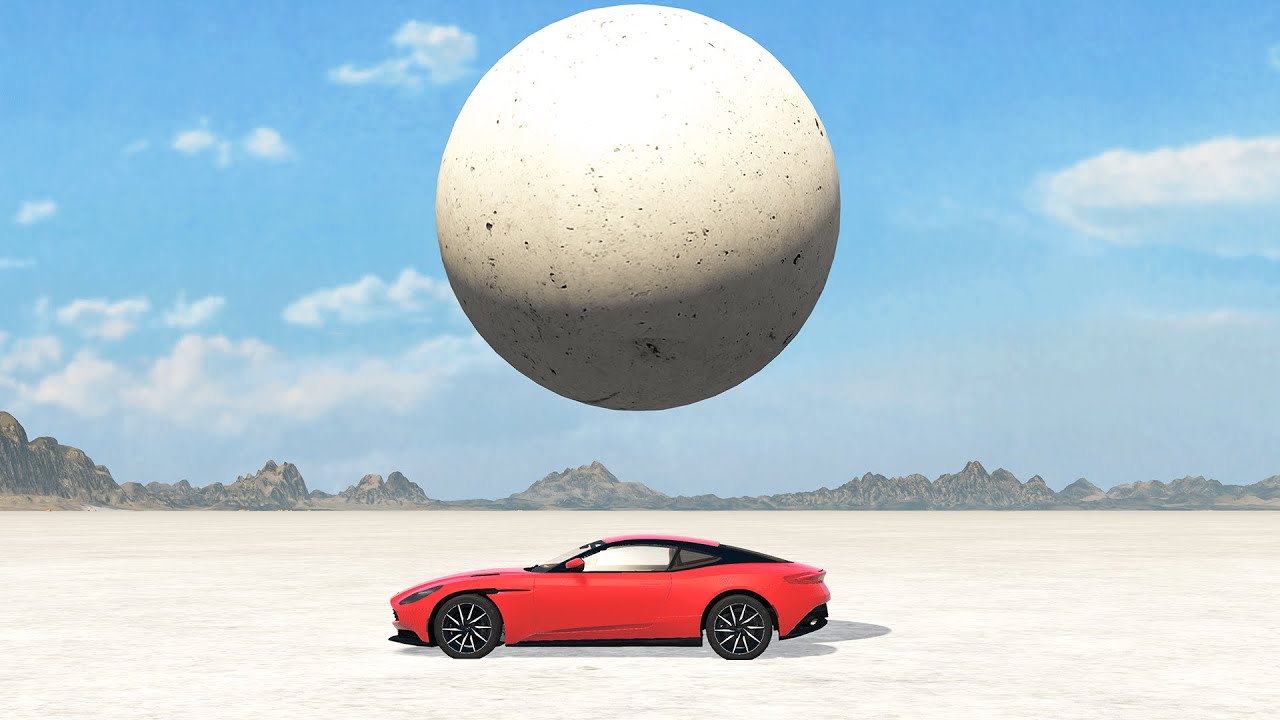 1000 Ton Ball vs Cars &ndash; BeamNG.Drive