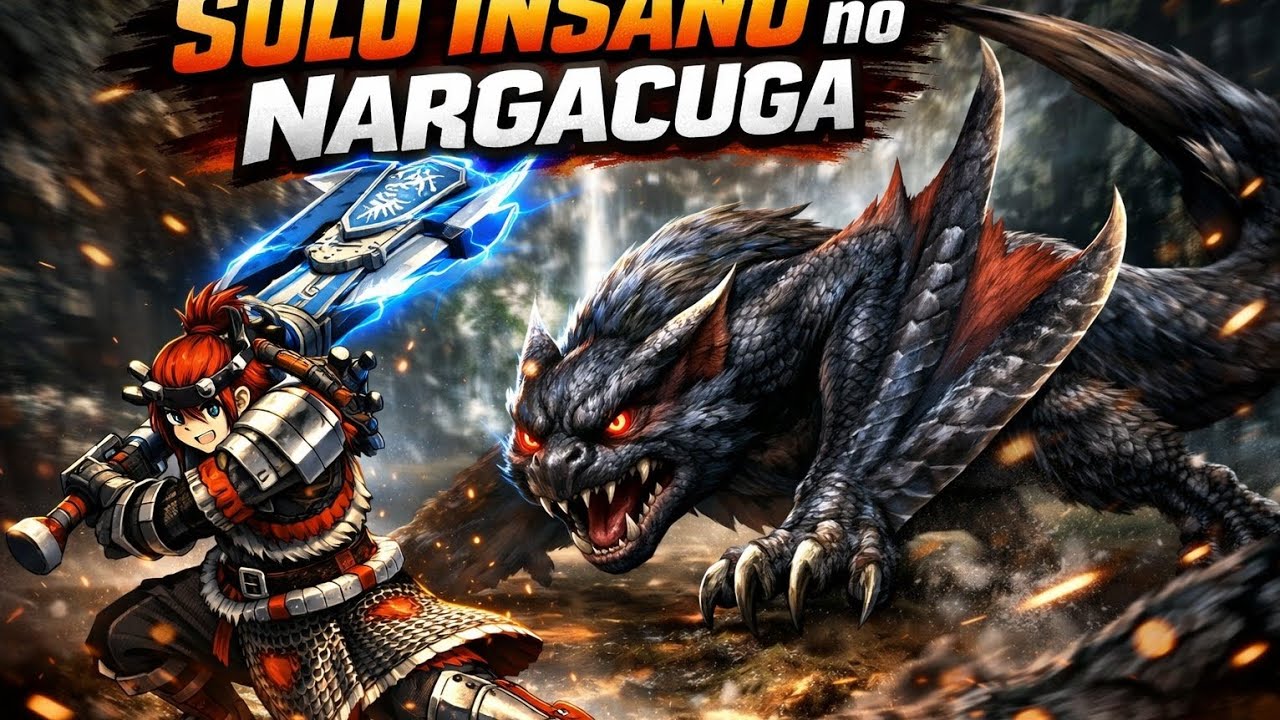 Solando Nargacuga (A revanche só que no low Rank)