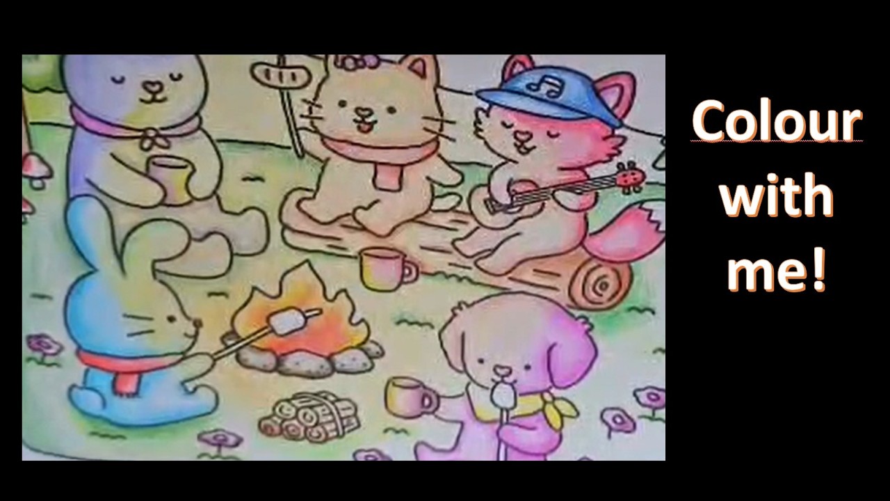 Fuzzy Friends - Camp Fire - Colour With Me - Part 5