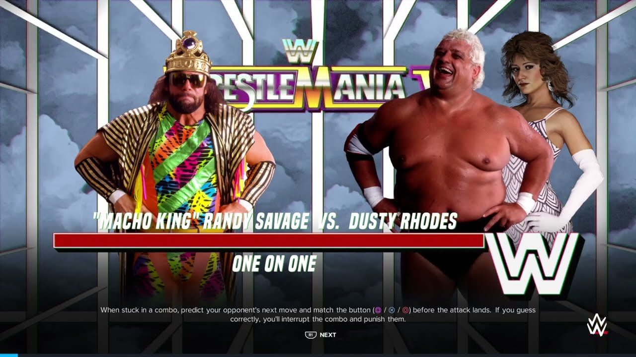WWE 2K24 MACHO KING RANDY SAVAGE VS DUSTY RHODES #WWE #WWE2k24 #GAMEPLAY