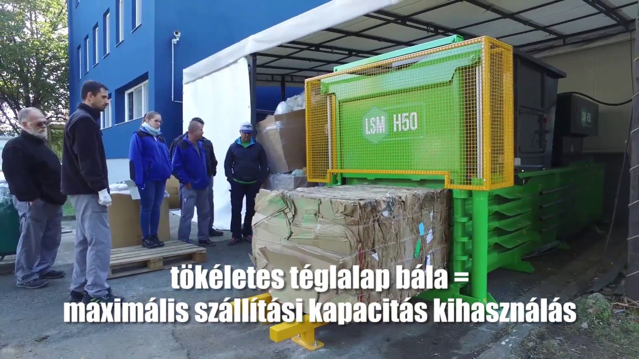 LSM H50 félautomata hulladék-bálázógép, vízszintes, 50 tonnás, 400-550 kg bálák