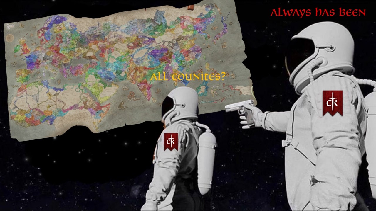 CK3 Timelapse, but all counties are independent at the start