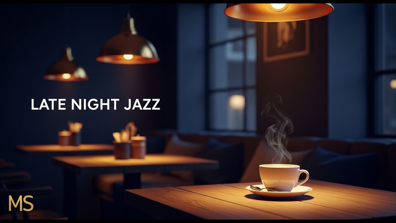 Late Night Jazz Vibes 🌙 Cozy Coffee Shop Music for Relaxing, Studying and Calm Focus