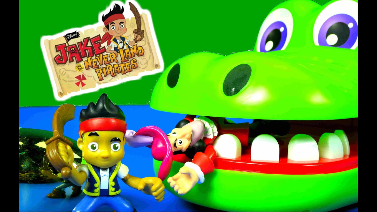 JAKE and the NEVER LAND PIRATES Crocodile Dentist & Captain Hook's Surprise Egg a Jake Pirate Parody