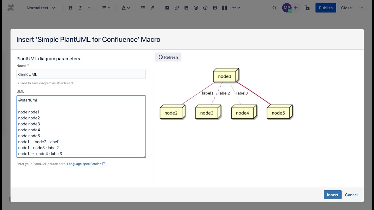 Simple PlantUML for Confluence