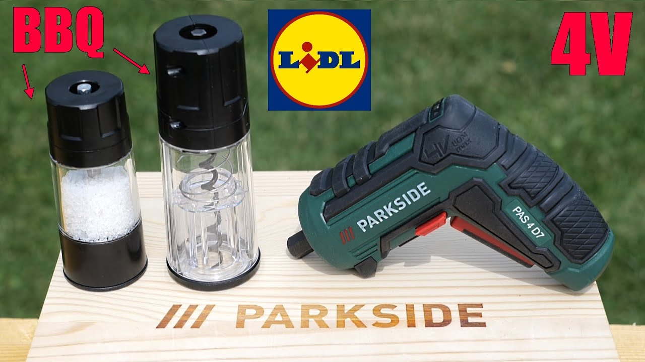 LIDL visseuse sans fil 4V PARKSIDE avec accessoires pour barbecue BBQ ! PAS 4 D7