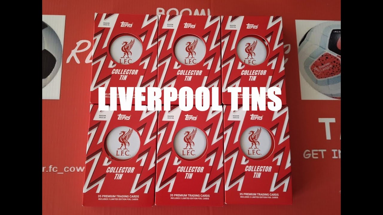 ***ЖЕСТЯНЫЕ КОРОБКИ TOPPS LIVERPOOL FC*** СОДЕРЖАЛИ ОГРОМНУЮ КАРТОЧКУ ЛЕГЕНДЫ И 10 ЭКСКЛЮЗИВНЫХ К...