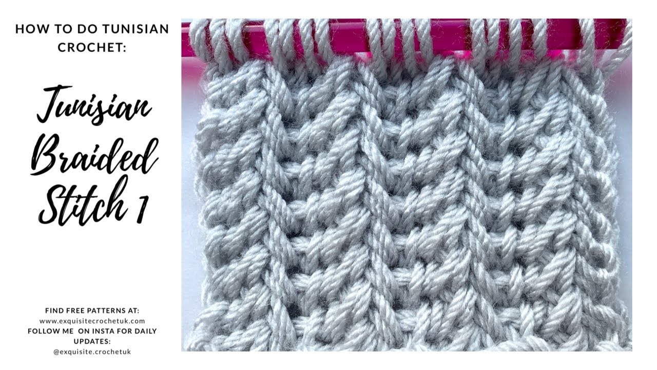 Tunisian Crochet 101: Tunisian Braided Stitch 1