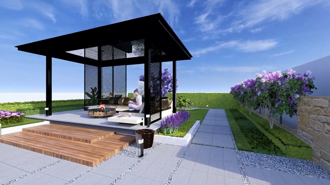 RooftopGardenGoals: Dine, Chill & Fire-Pit Under City Sky 🌿🔥#rooftopgarden #terracemakeover