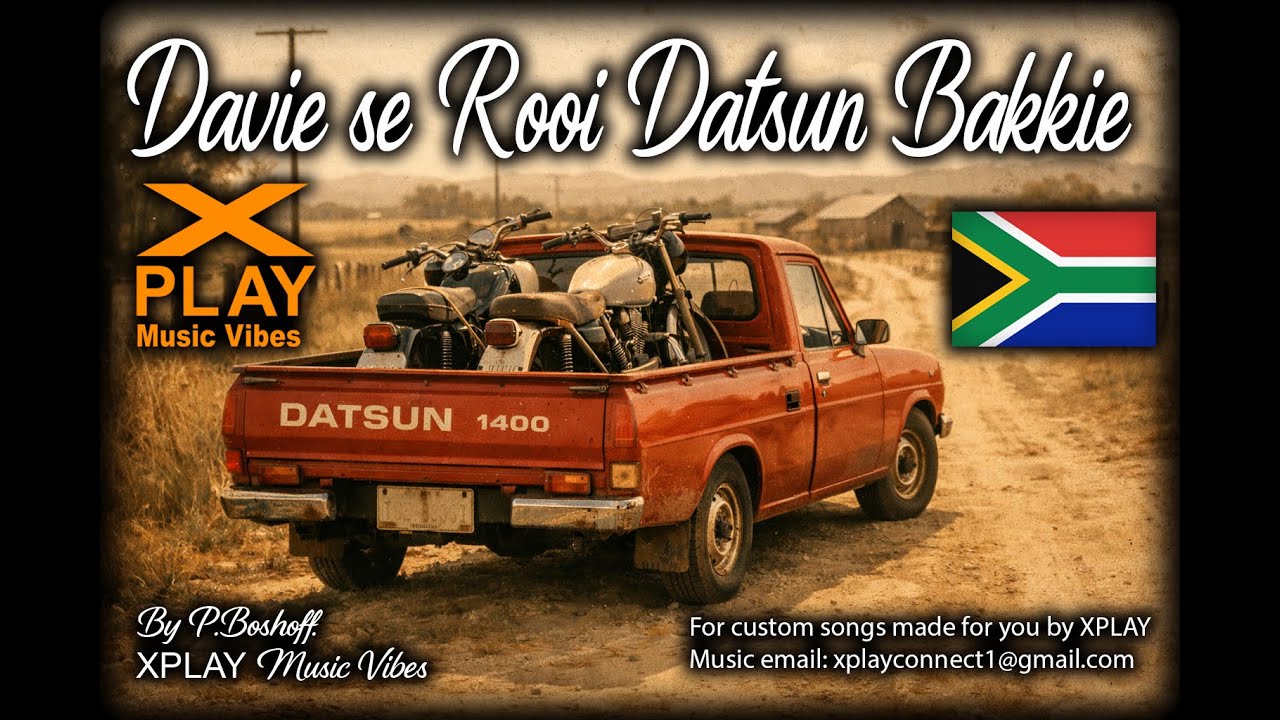Davie se rooi Datsun Bakkie. XPLAY Music Vibes. P.Boshoff. Afrikaans Musiek