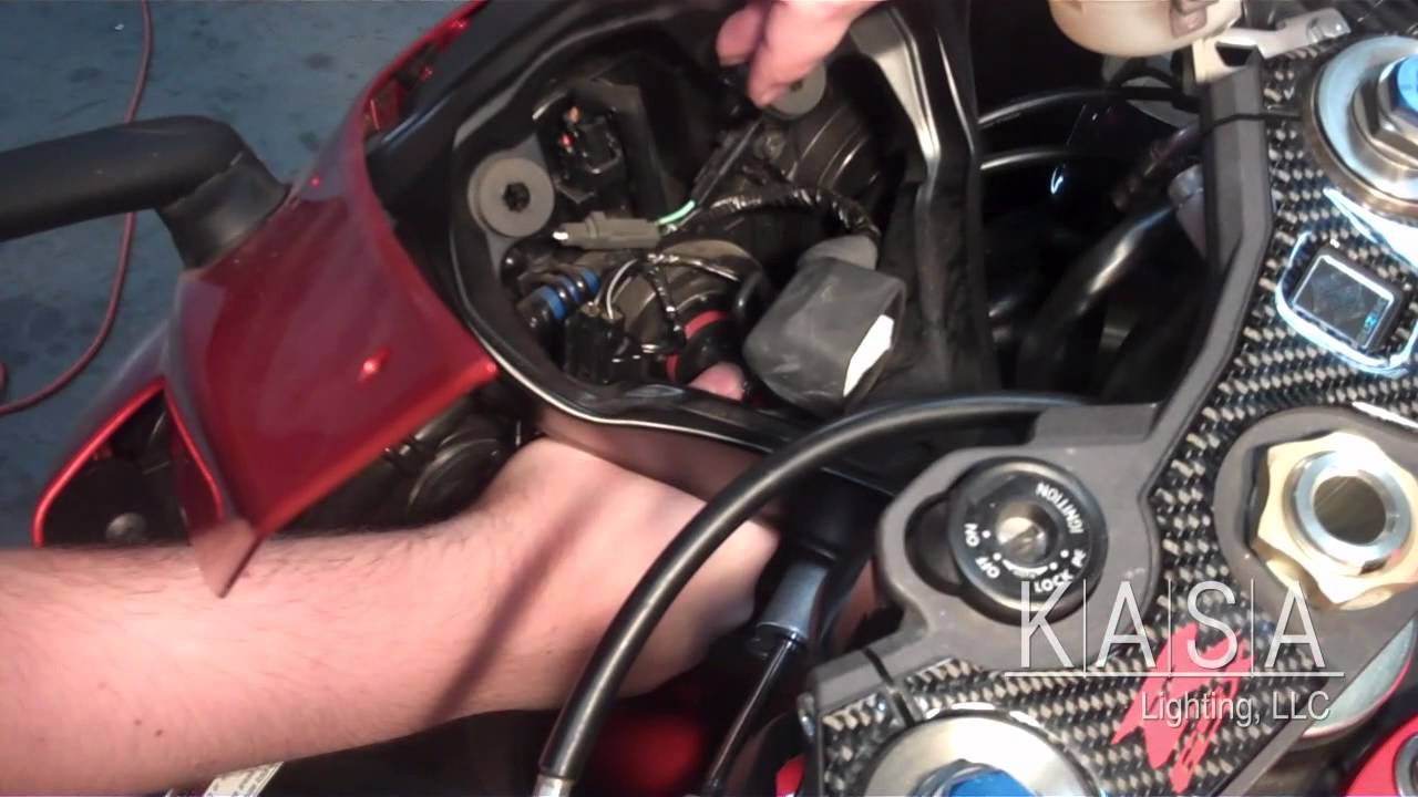 HID Installion on a 2009 Suzuki GSXR 600