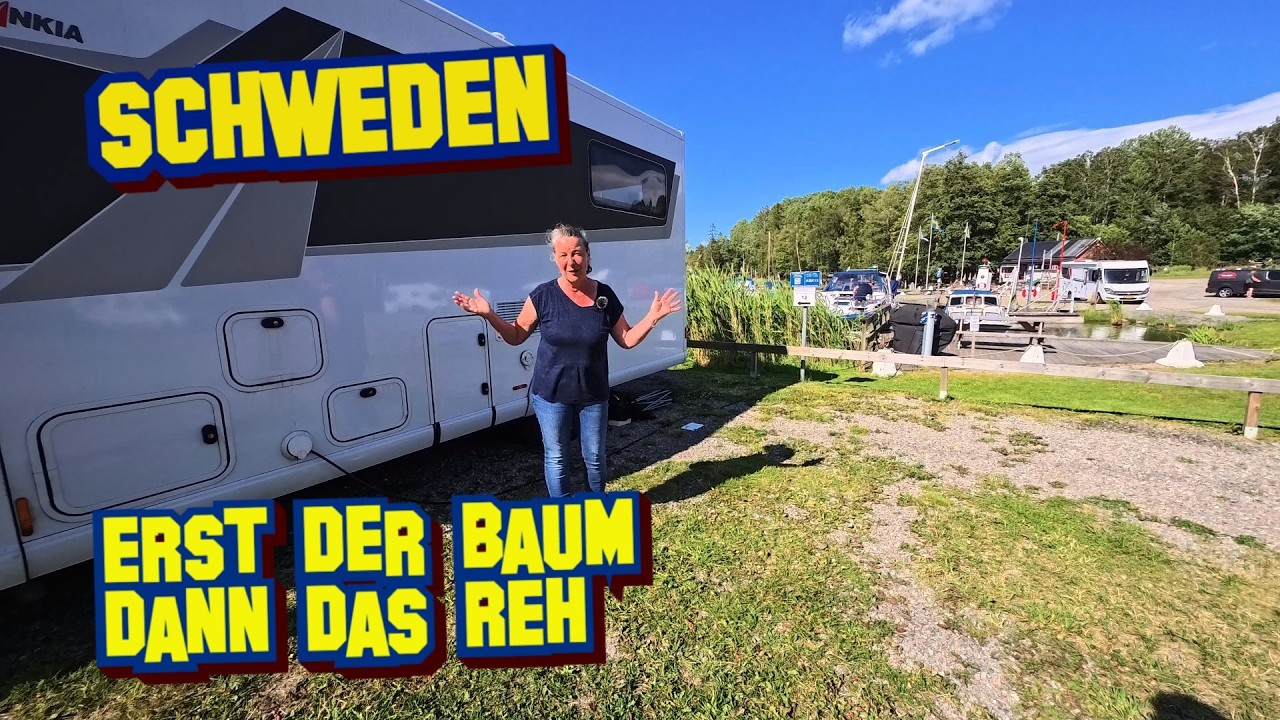Abenteuer auf dem Weg zum Wohnmobil-Stellplatz am Yachthafen. Die Stellplatz Vorstellung Olshammar