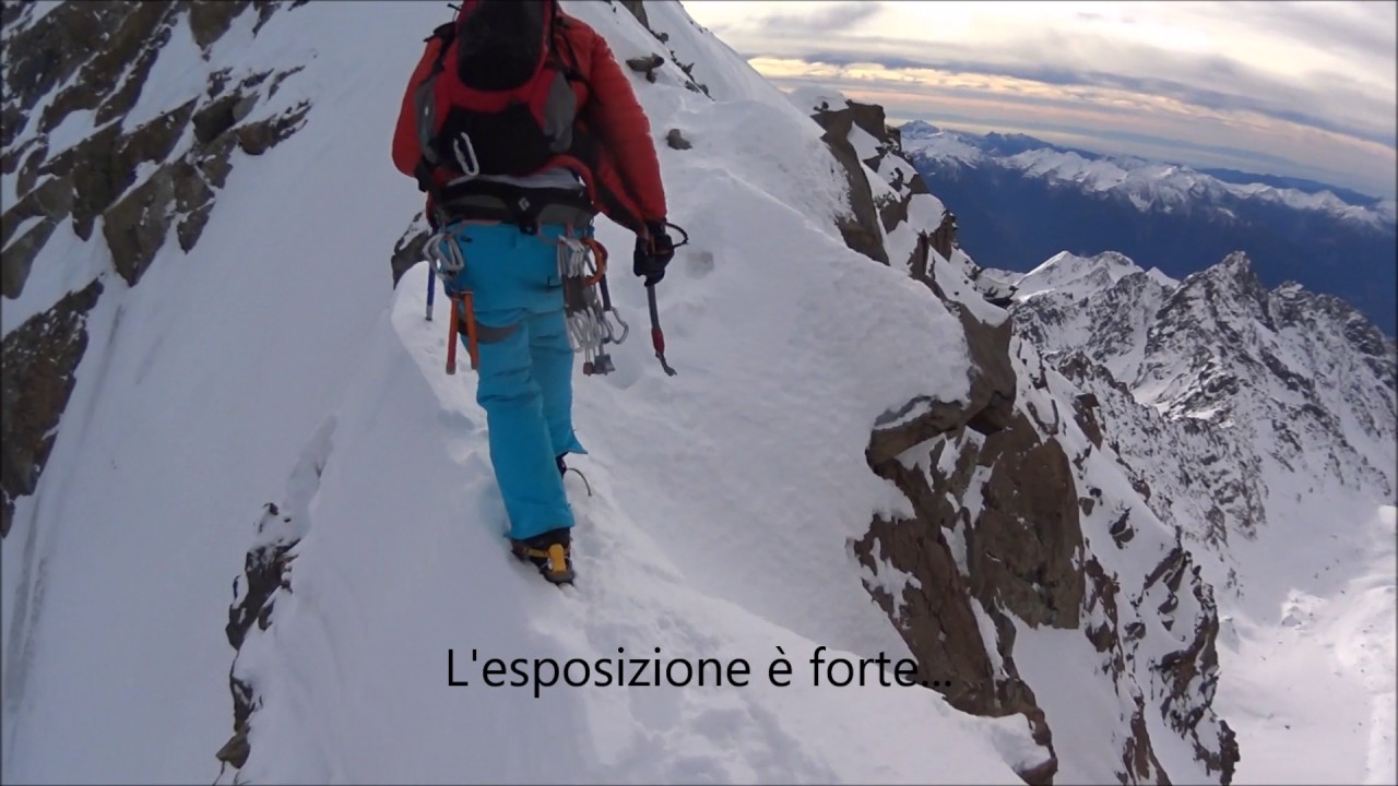 Disgrazia 24 12 2016 salita e discesa in giornata per il canalone Schenatti