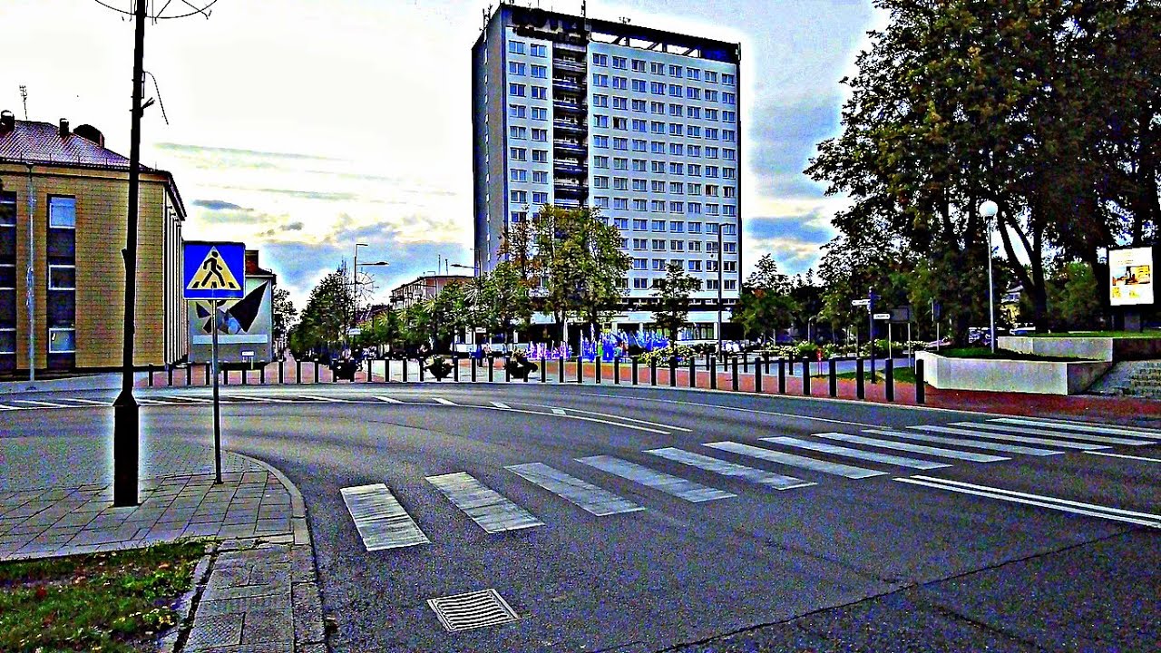 Summer evening in the city Šiauliai