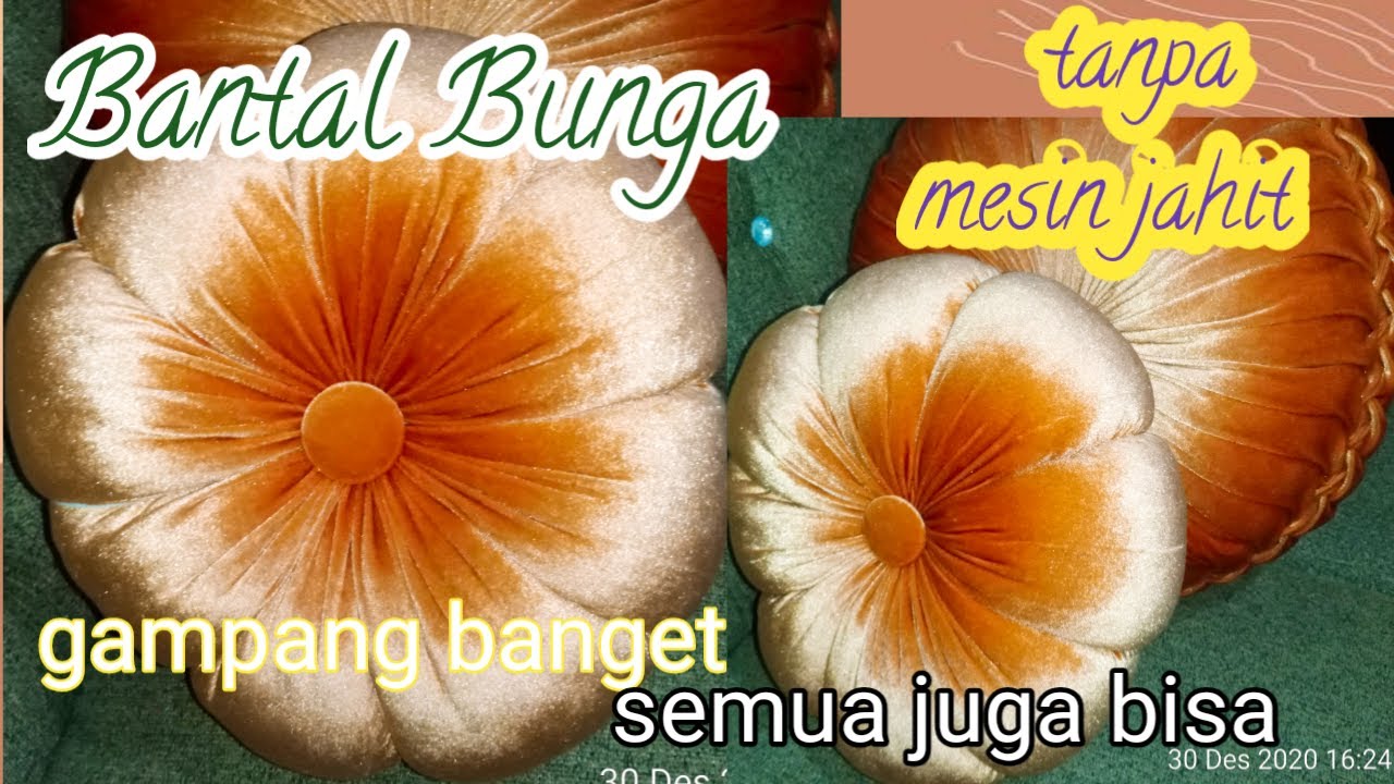 Membuat bantal bunga tanpa mesin jahit || bantal sofa kekinian