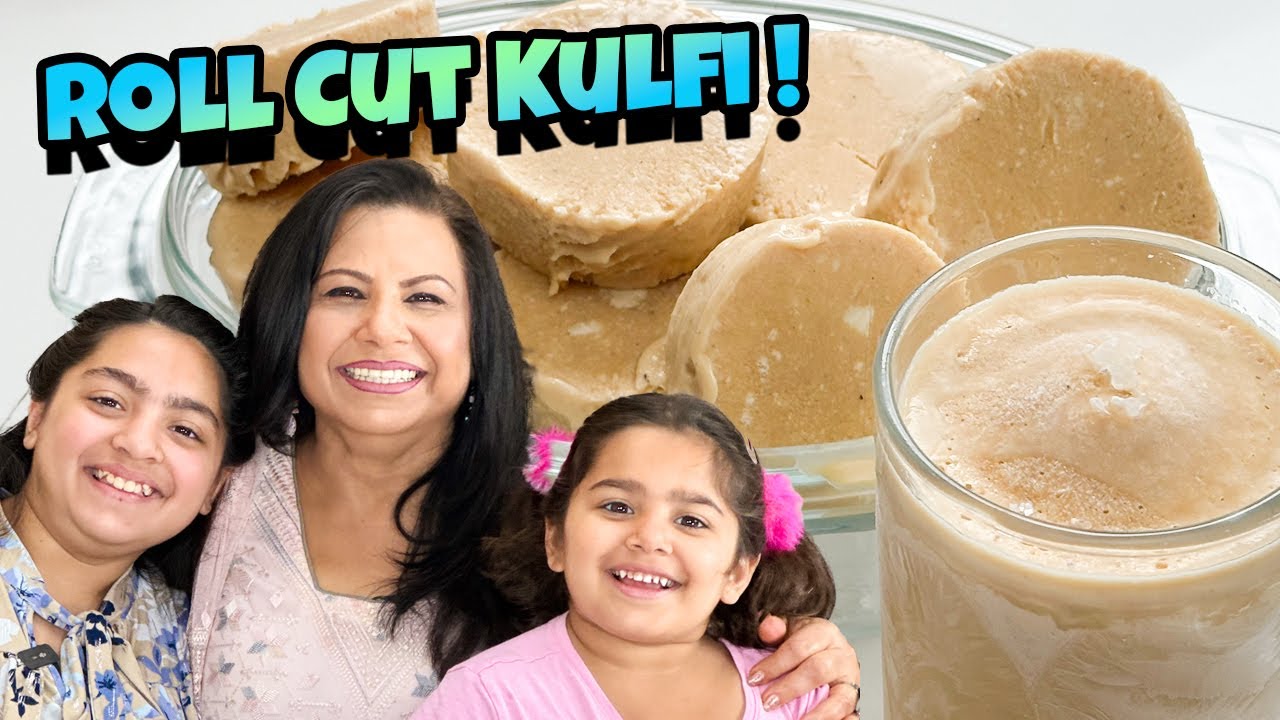 Meri Grandaughters Ke Saath Unki Favorite Roll Cut Kulfi Recipe in Urdu Hindi - RKK