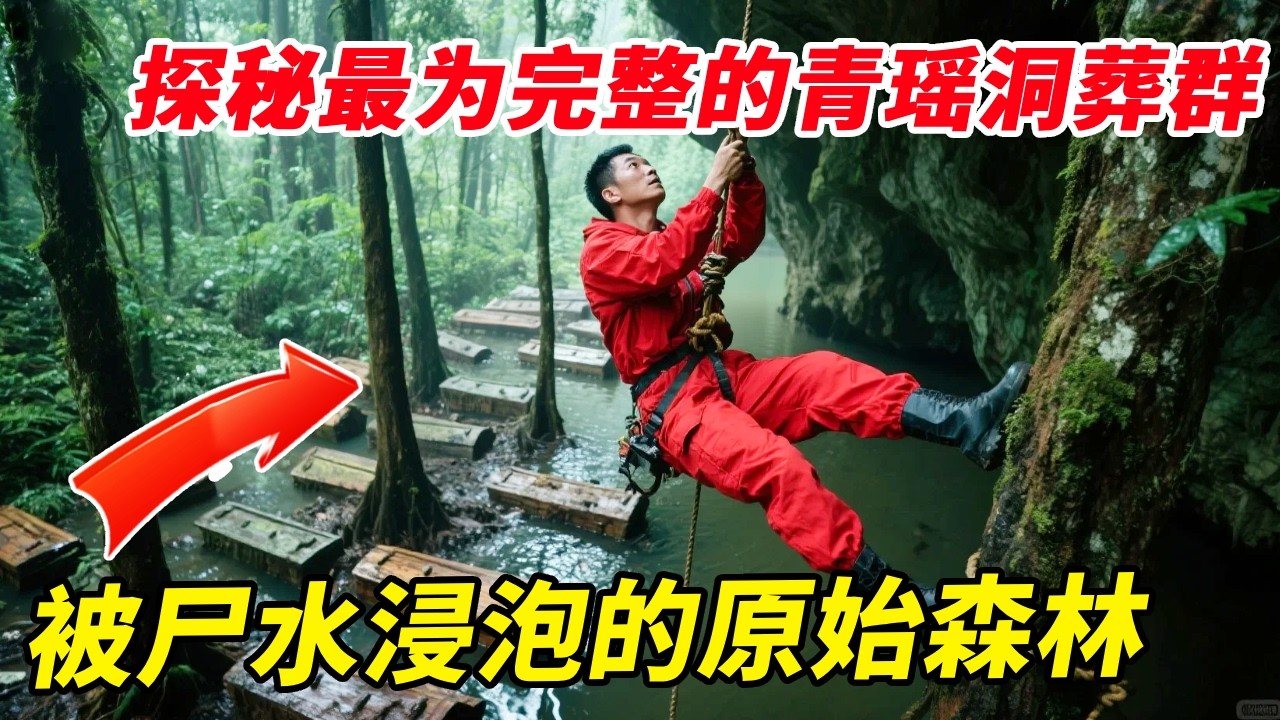 探秘最为完整的青瑶洞葬群，在其中发现被尸水浸泡数百年的原始森林，还有参天古树下的棺柩，真是令人毛骨悚然！【户外小北哥】