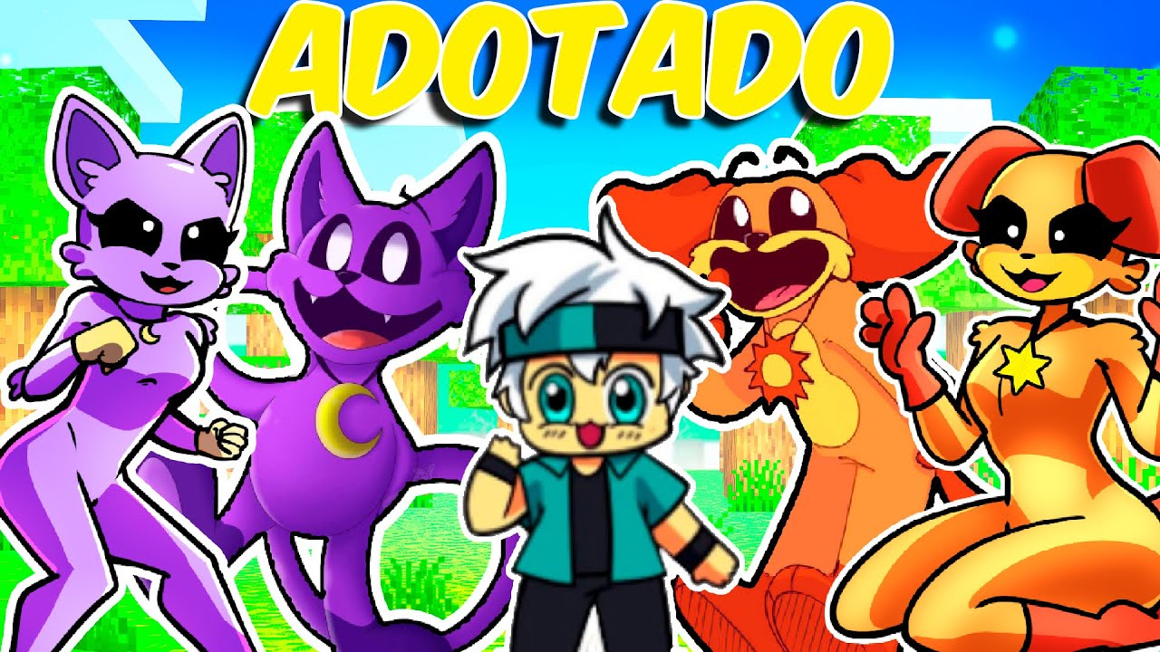 FUI ADOTADO pela FAMÍLIA CATNAP e DOGDAY no Minecraft