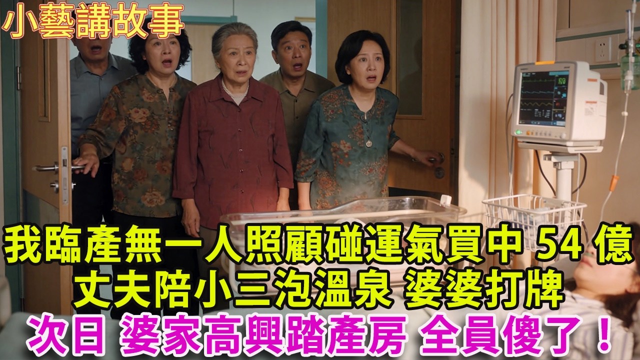 我臨產 無一人照顧碰運氣買彩票中54億 發現丈夫陪小三泡溫泉 婆婆：讓你媽伺候我要打牌 次日婆家高興踏進產房 看見一幕 全員傻了#人生感悟 #健康 #情感故事 #婚姻 #老年生活 #家庭 #故事