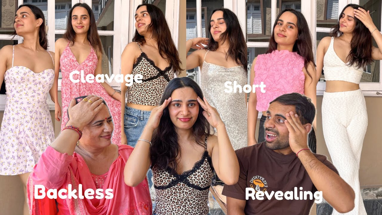MY MOM AND BROTHER RATE MY SEXY OUTFITS!😱👚 | H&M, ZARA, MANGO