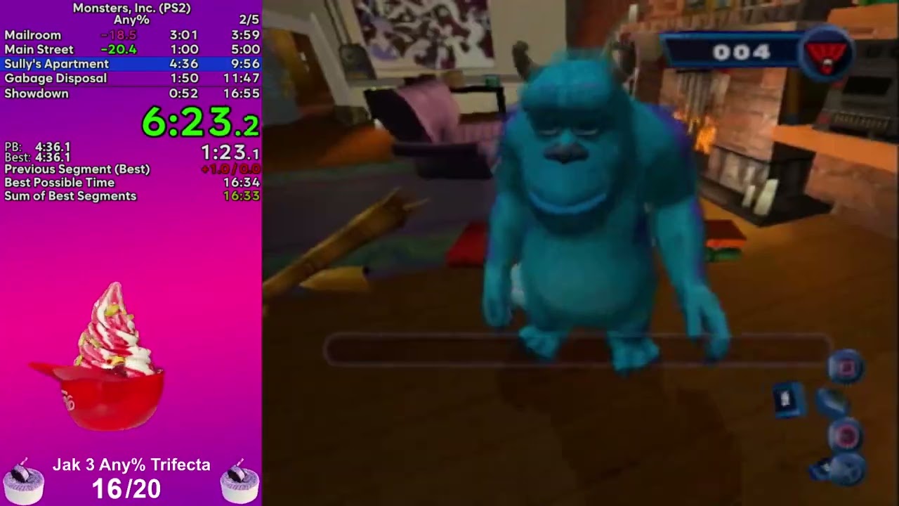 Monster's Inc. (PS2) | Any% | 16:26 RTA