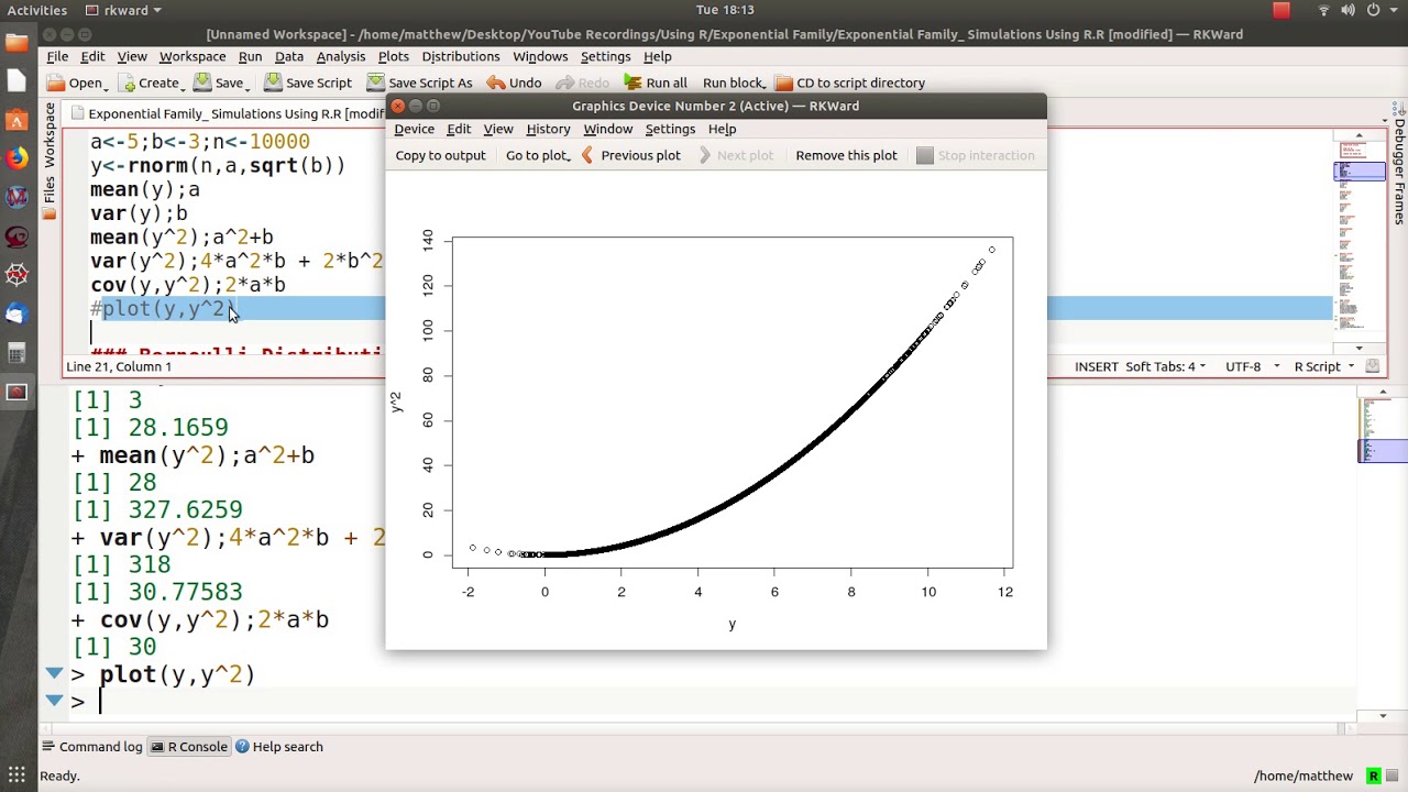 Exponential Family: Using R to simulate and confirm the theoretical results