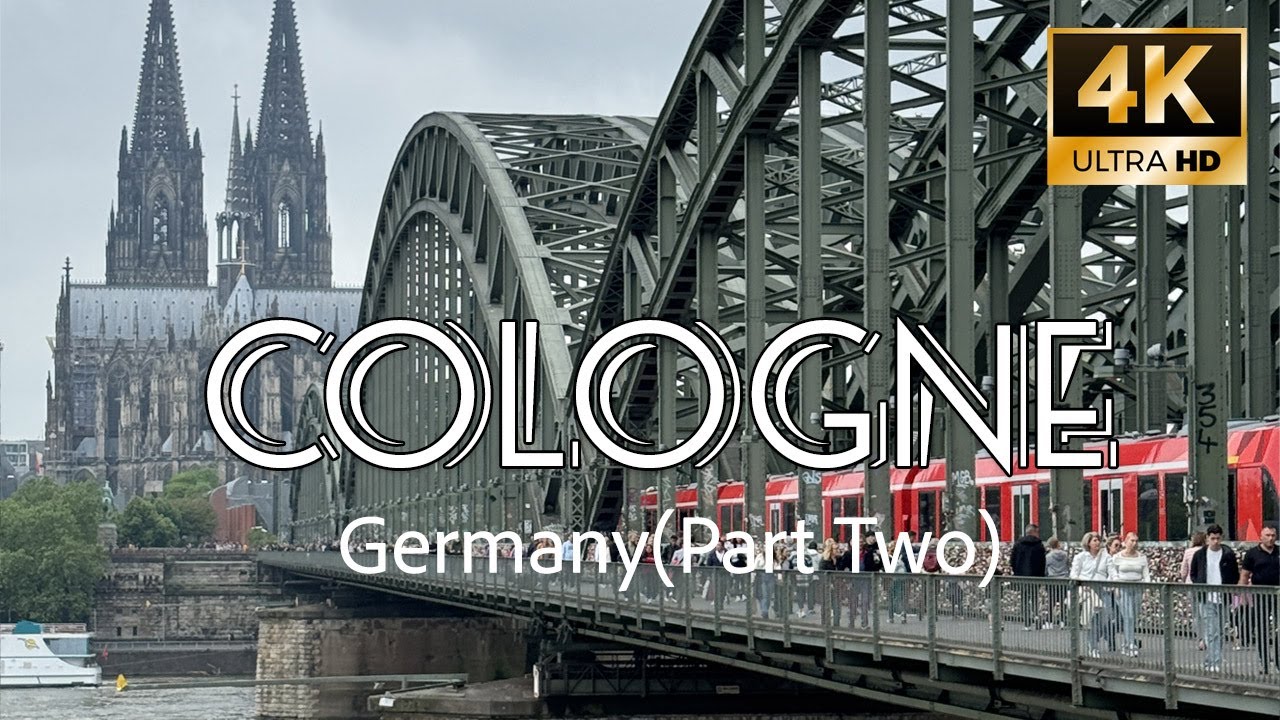 Köln Cologne, Germany Part 2: Along the Hohenzollern Bridge and the Rhine River video 4K