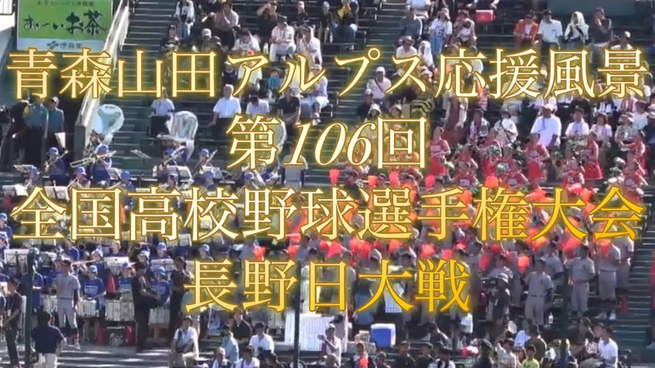 青森山田アルプス応援風景　第106回全国高校野球選手権大会　長野日大戦