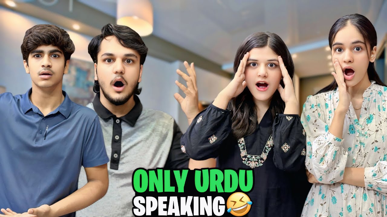 ONLY URDU SPEAKING CHALLENGE//SIRF URDU BOLNI HA// PUNISHMENT SLAP