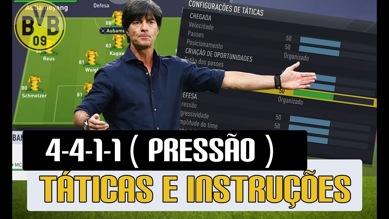 FIFA 18 | FORMAÇÃO 4-4-1-1 (pressão) , TÁTICAS PERSONALIZADAS E INSTRUÇÕES