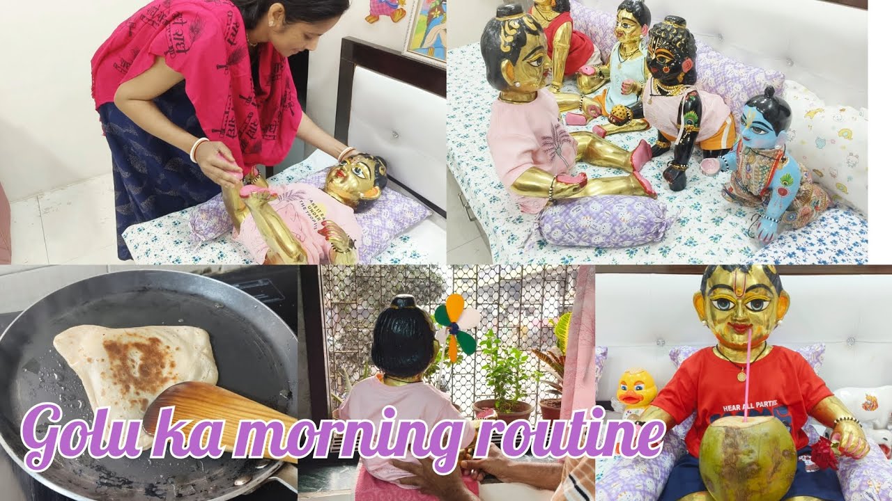 Laddu Gopal morning to afternoon full routine #makhanchorgopinath 