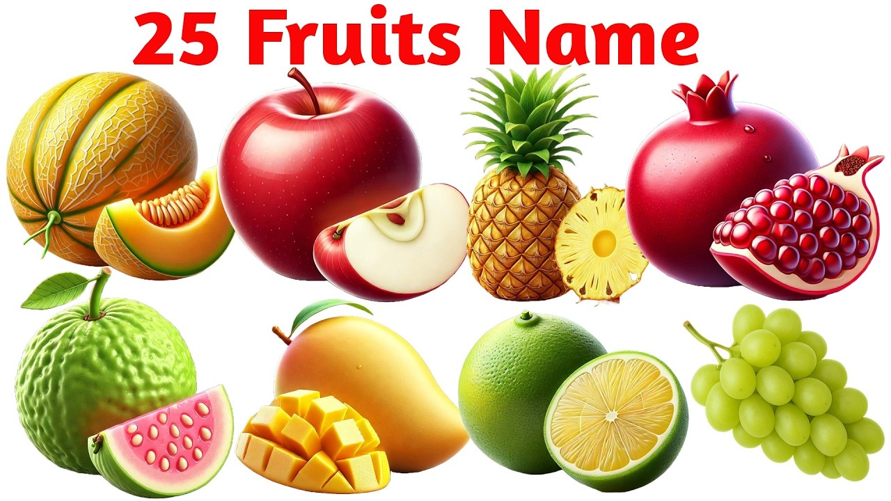 Fruit Names In english and hindi with pdf | फलों के नाम हिन्दी एवं अंग्रेजी भाषा में | pdf ke sath |