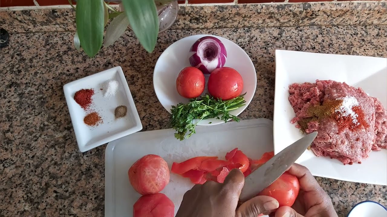 طاجين  الكفتة بمطيشة Viande hachée avec tomate