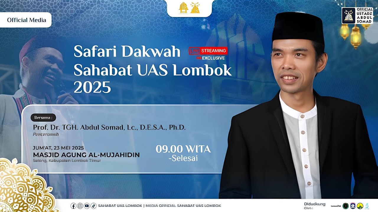 LIVE | Tabligh Akbar Masjid Al-Mujahidin Selong, Lombok Timur | Ustadz Abdul Somad