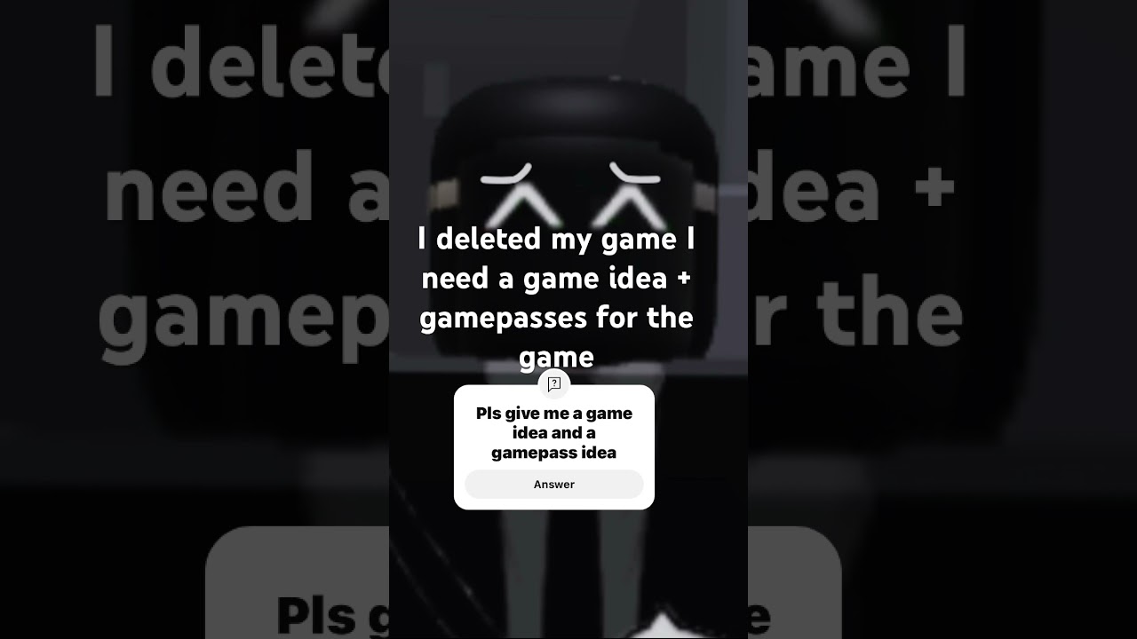 Give me a game idea#roblox #freeshlep #gameideas #funny #memes #roblox #anime