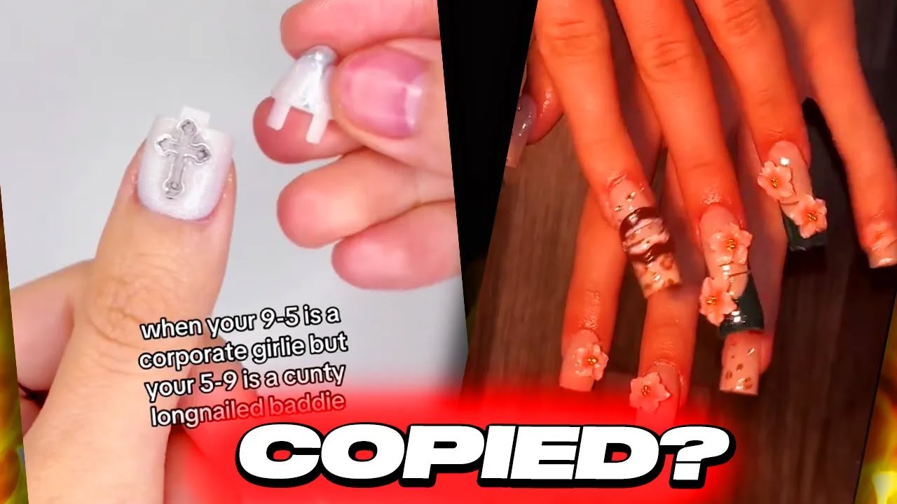 Two Tiktokkers Made The Same Press On Nails…