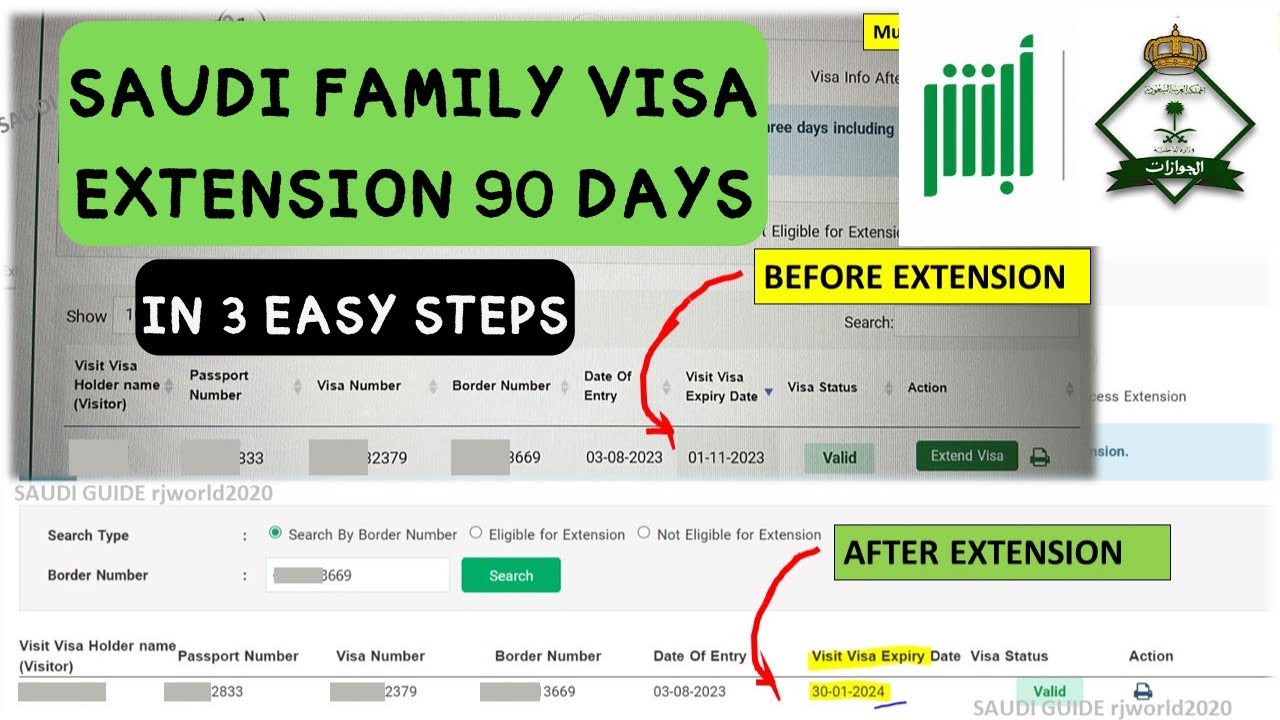 Family visit visa extension for 3 Months in 3 easy and simple Steps - Check eligibility