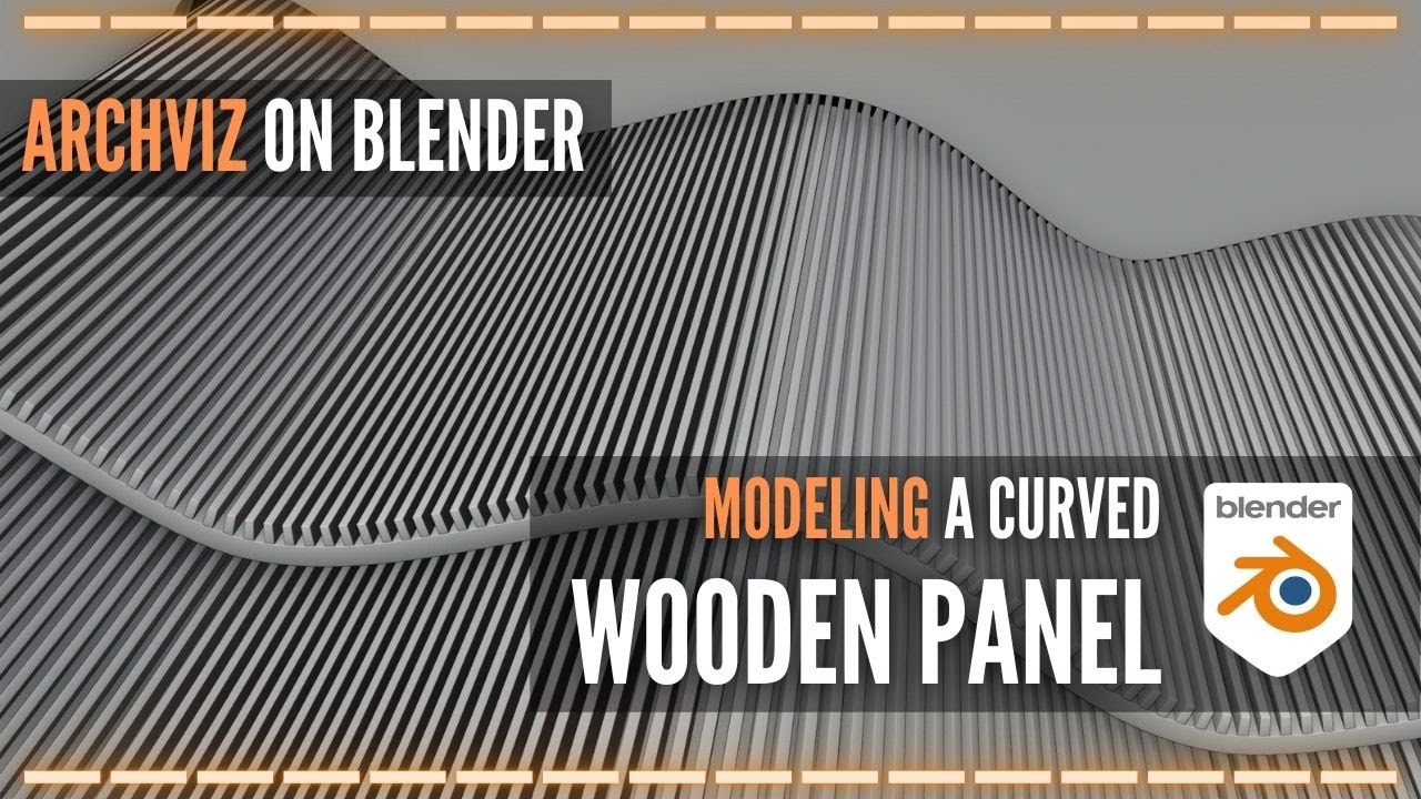 Realistic curved wooden panel - Blender archviz Tutorial