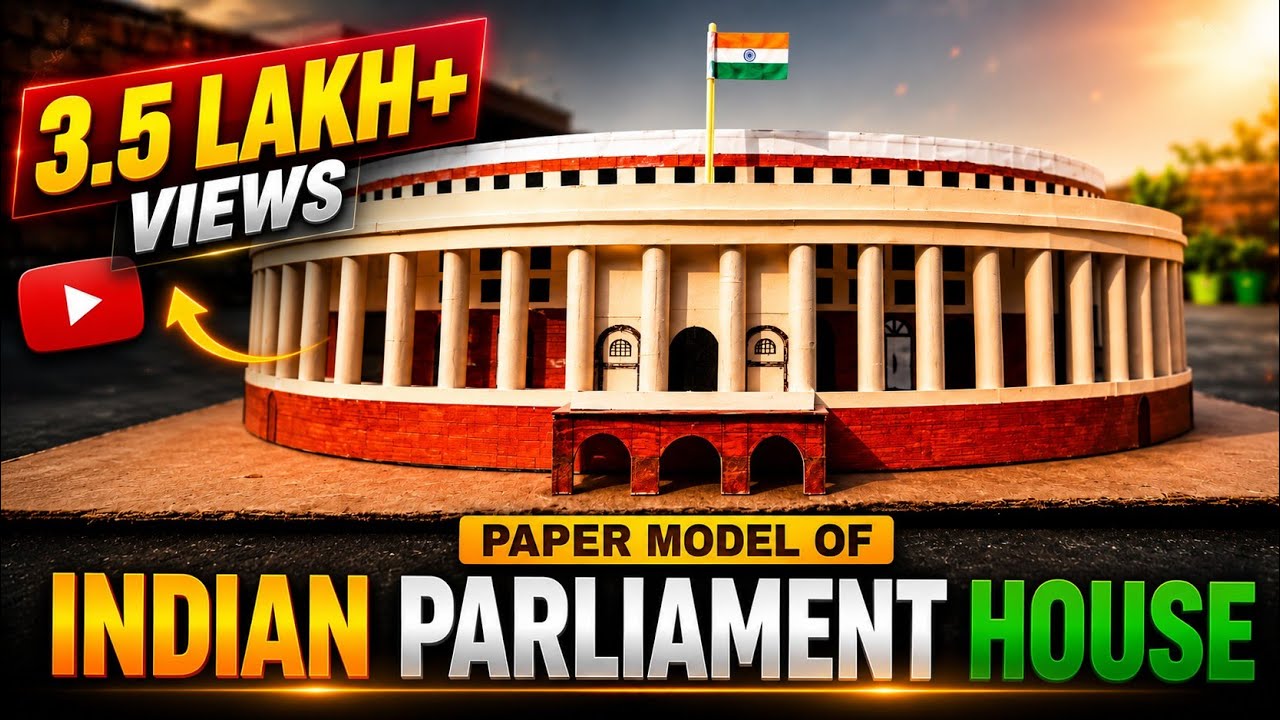 How to make INDIAN PARLIAMENT HOUSE 1:37 Scale Model at home | Making Process | SB CREATICAL PRO