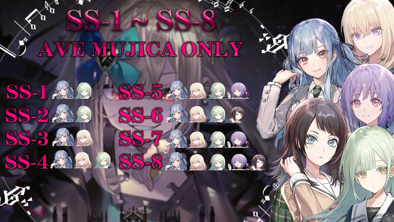 [Arknights] SS-1 ~ SS-8 Ave Mujica Only | No Module & No M6/M9