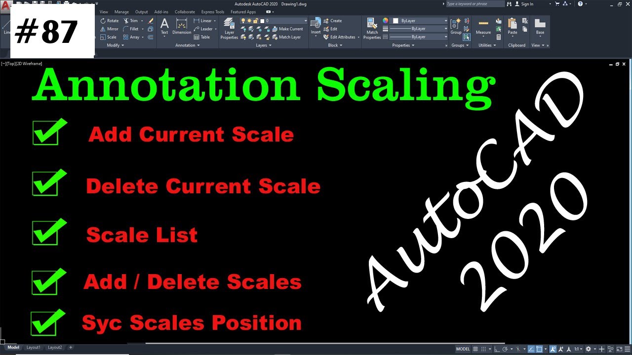 #87 Annotation Scaling In AutoCAD 2020 In Hindi/Urdu | What Is Annotative Scale In AutoCAD 2020