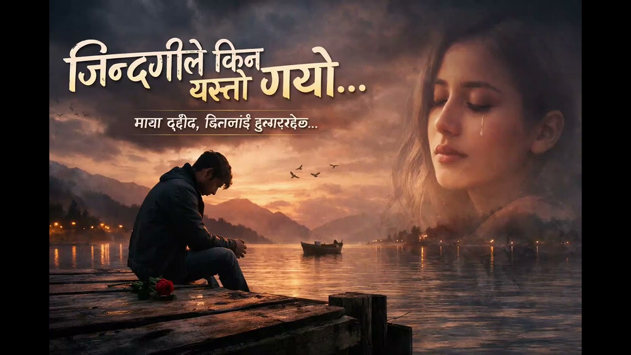 “जिन्दगीले किन यस्तो गर्‍यो”🎵 “अधुरो माया”🎵 “तिमी बिना जिन्दगी”🎵 “आँसुमा डुबेको माया”🎵 