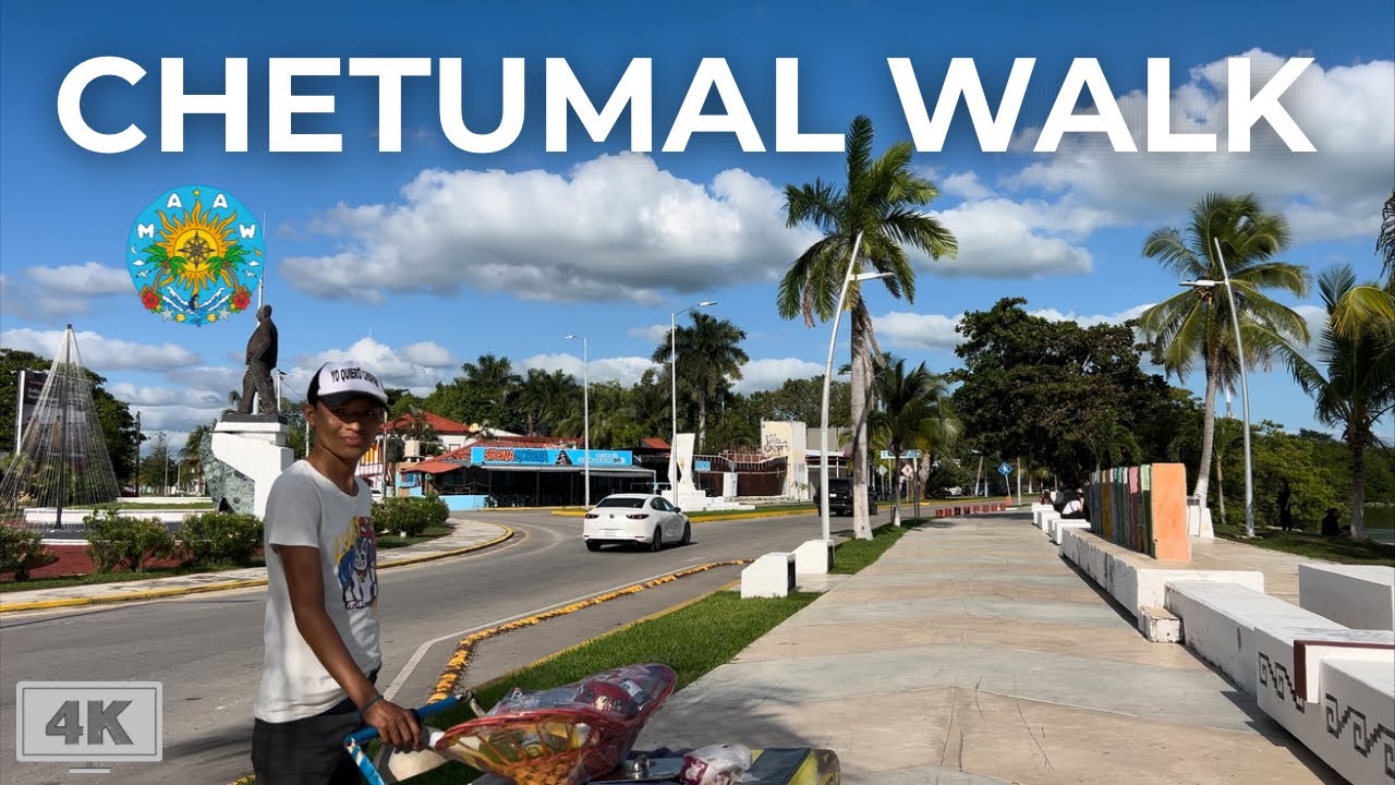 Chetumal Mexico 4K Walking Tour 🇲🇽 | Boulevard Bahía Seaside Walk | Quintana Roo 2026