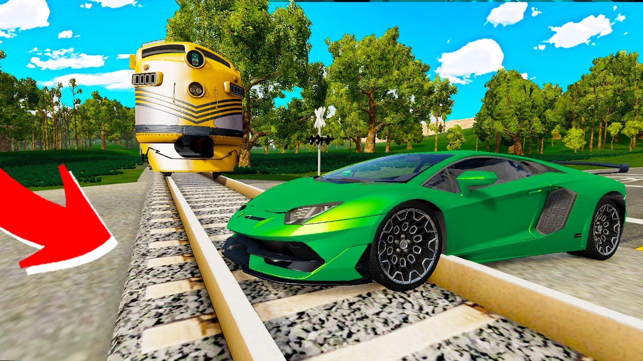 Lambo vs Sine de Tren in BeamNG!